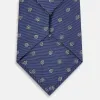 Navy Circle Silk Tie sold by Turnbull & Asser