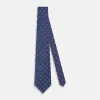 Navy Circle Silk Tie sold by Turnbull & Asser