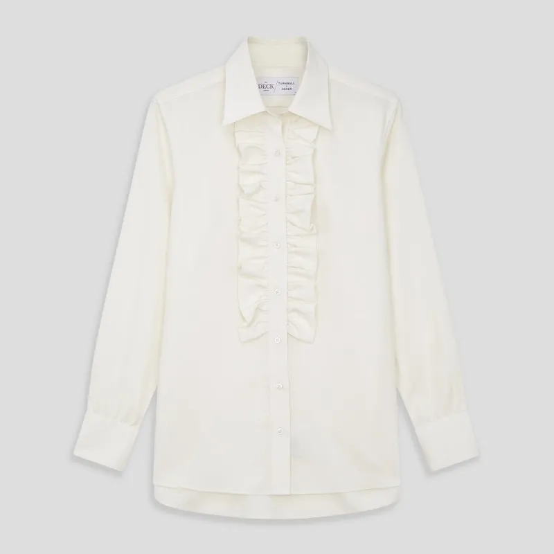 Turnbull and The Deck Cream Silk Romantic Shirt sold by Turnbull & Asser