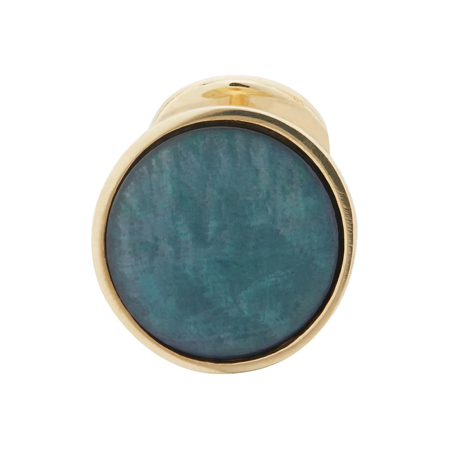 Gold and Navy Mother of Pearl Cufflinks sold by Turnbull & Asser product image thumbnail 2