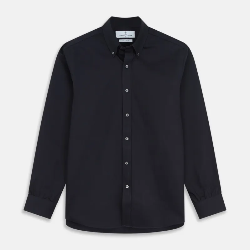 Navy Weekend Fit Hayne Shirt With Dorset Collar And 1-Button Cuffs sold by Turnbull & Asser