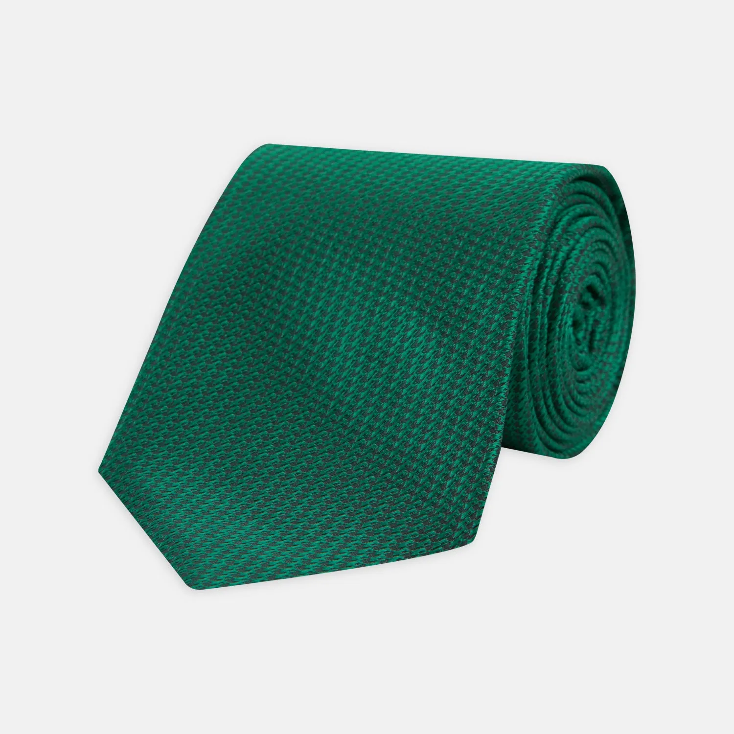 Green Lace Silk Tie sold by Turnbull & Asser