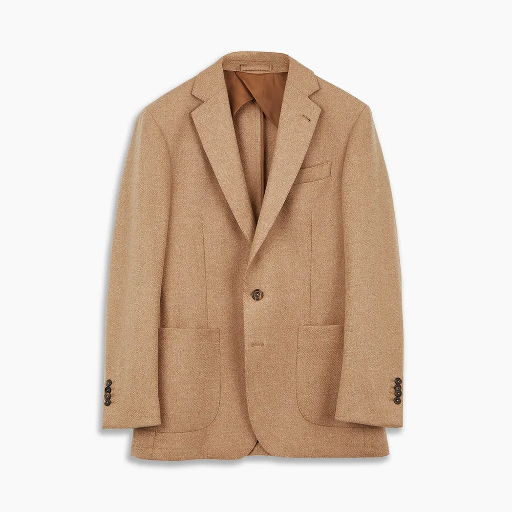 Camel Merino Wool Blazer sold by Turnbull & Asser product image thumbnail 4