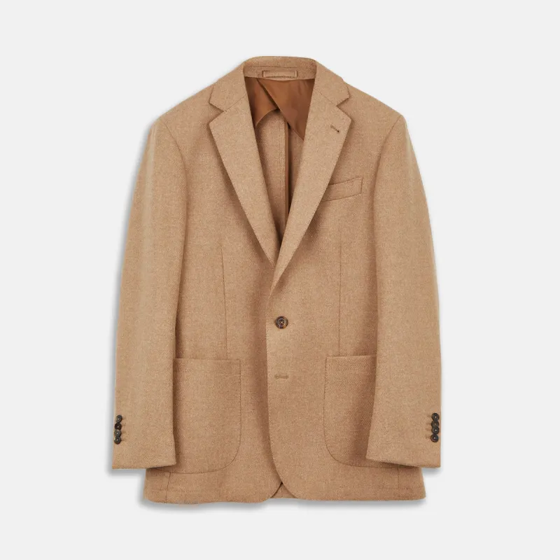 Camel Merino Wool Blazer sold by Turnbull & Asser