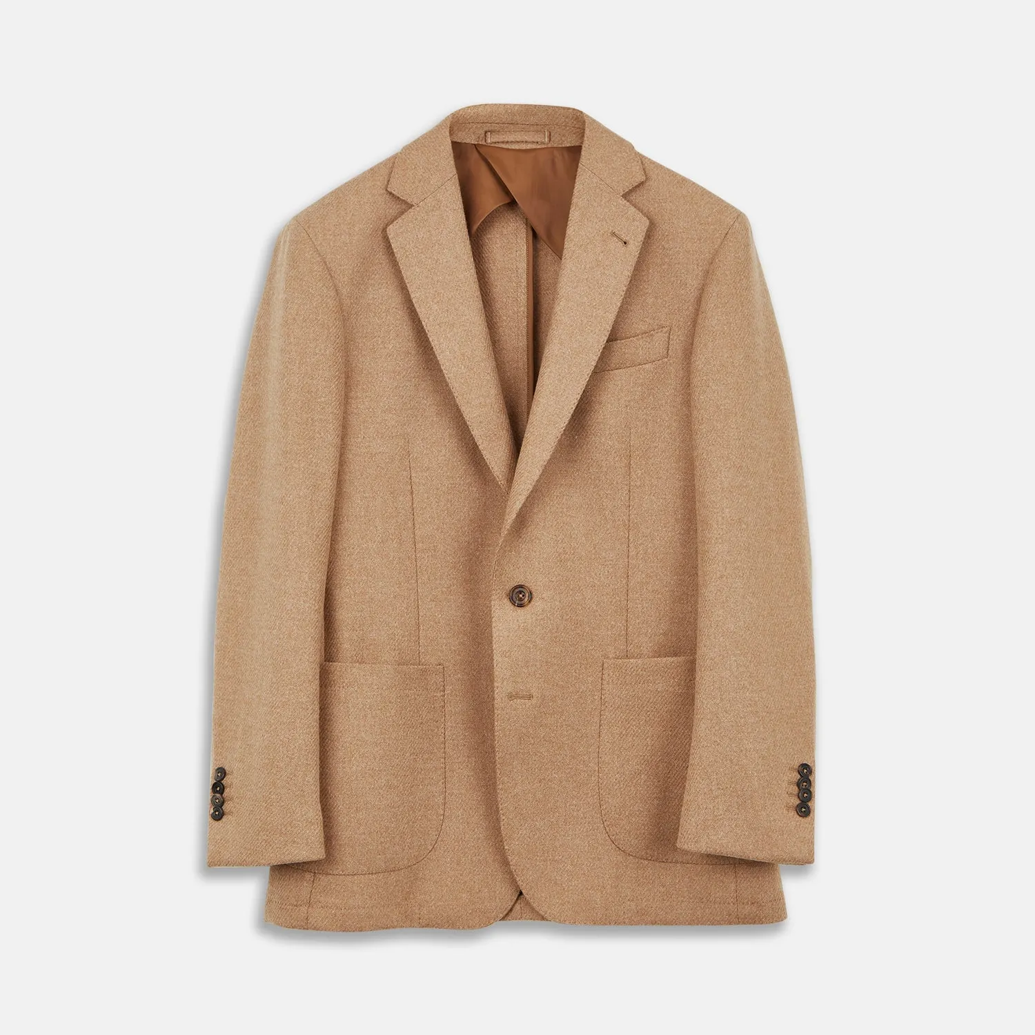 Camel Merino Wool Blazer sold by Turnbull & Asser
