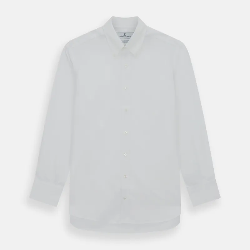 White Royal Oxford Cotton Shirt with Button-Down Collar and 3-Button Cuffs sold by Turnbull & Asser
