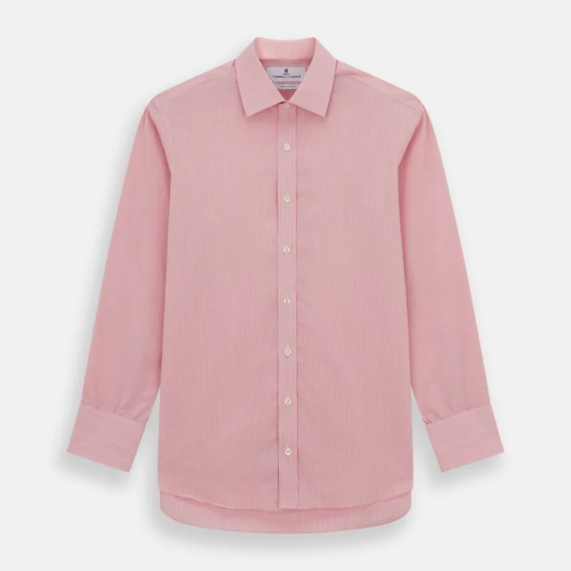 Pink Fine Stripe Mayfair Shirt sold by Turnbull & Asser