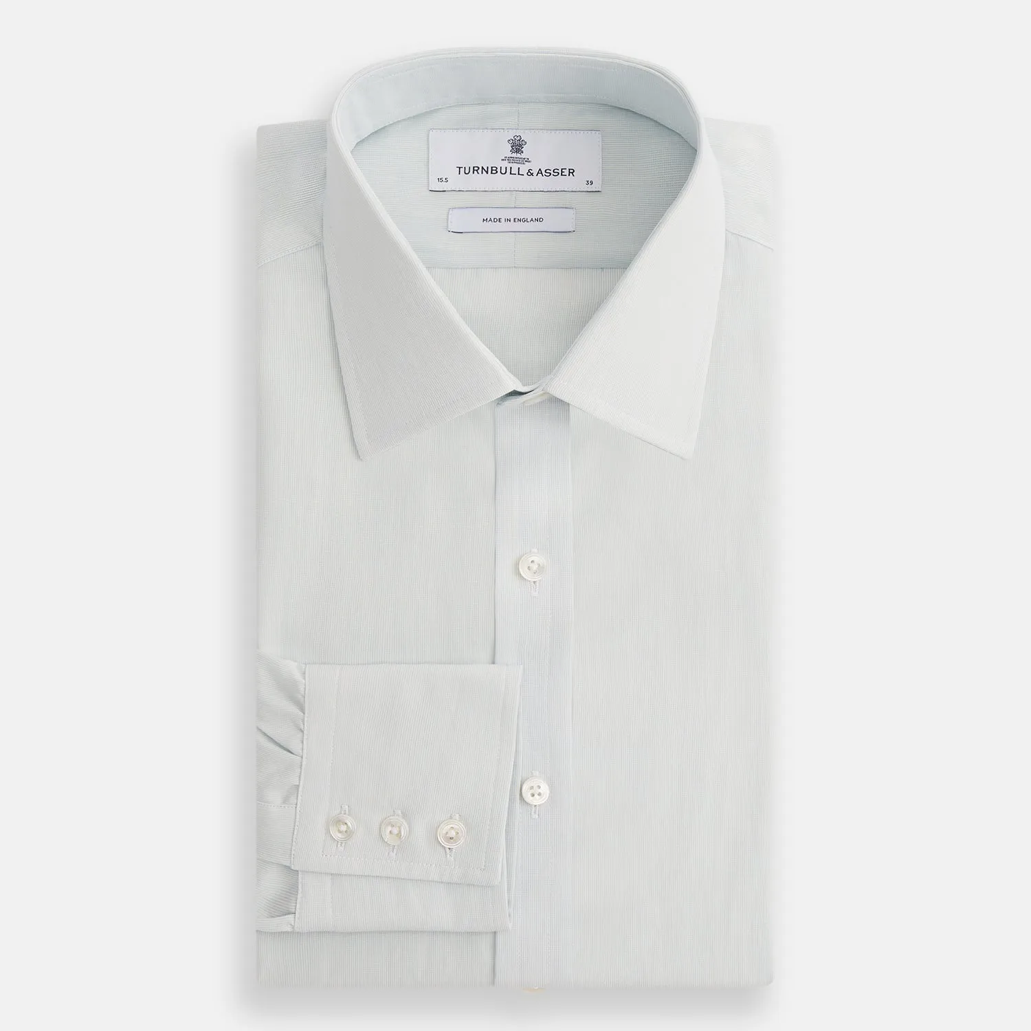Pale Blue Pencil Stripe Mayfair Shirt sold by Turnbull & Asser product image thumbnail 5