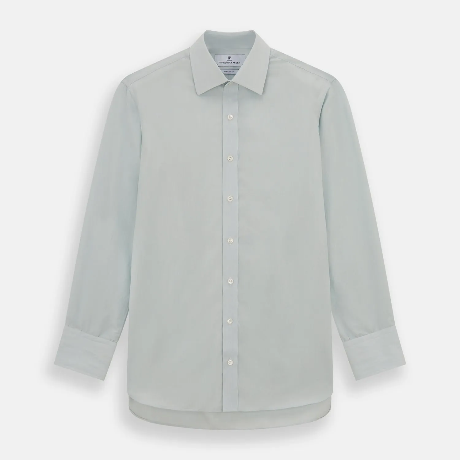 Pale Blue Pencil Stripe Mayfair Shirt sold by Turnbull & Asser