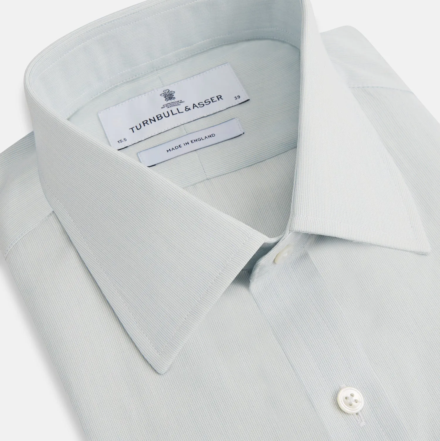 Pale Blue Pencil Stripe Mayfair Shirt sold by Turnbull & Asser product image thumbnail 2