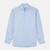 Tailored Fit Blue Cotton Shirt with Kent Collar and 3-Button Cuffs sold by Turnbull & Asser
