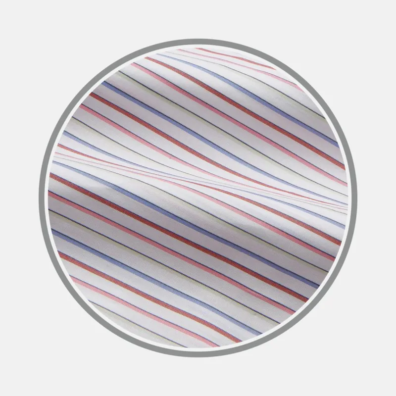 Red Multi Blazer Stripe Cotton Fabric sold by Turnbull & Asser