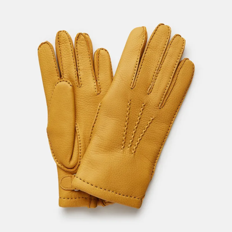 Camel Deerskin Leather Gloves sold by Turnbull & Asser