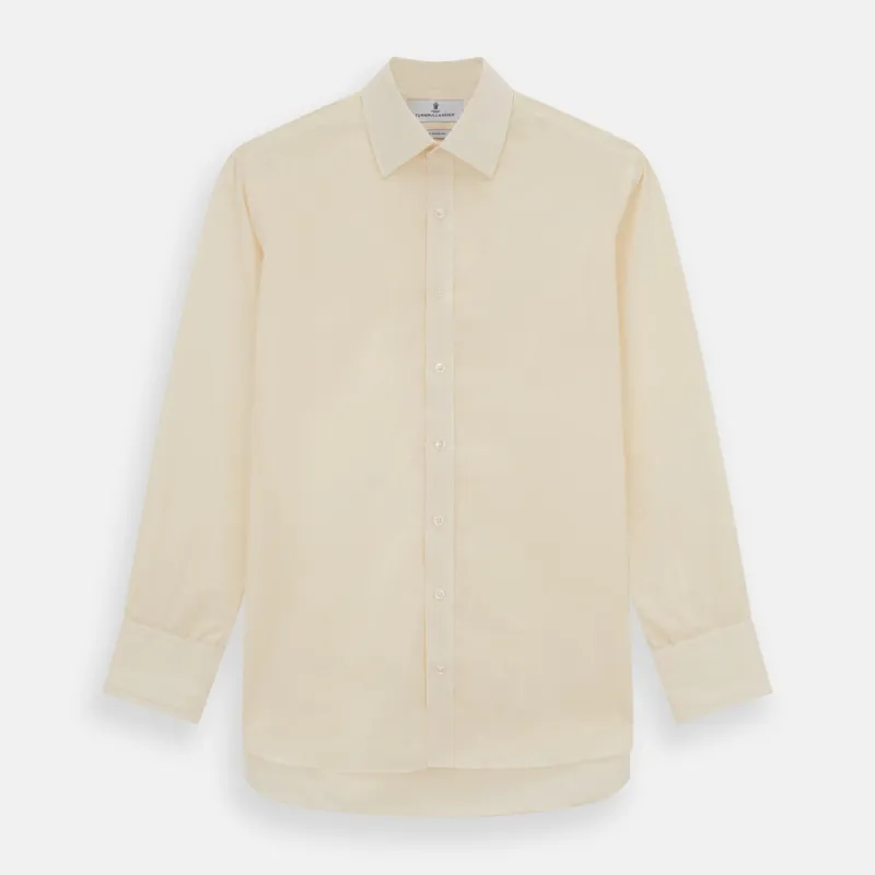 Cream Fine Pencil Stripe Mayfair Shirt sold by Turnbull & Asser