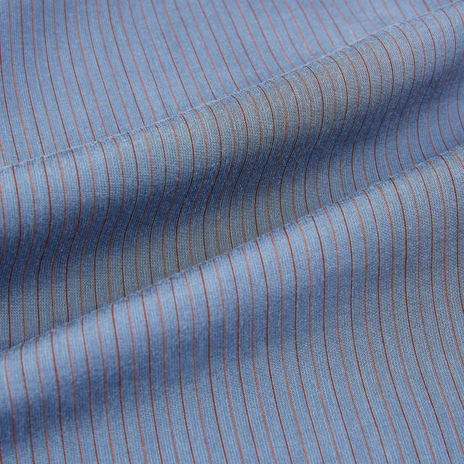 Mid Blue Red Stripe Regular Fit Mayfair Shirt sold by Turnbull & Asser product image thumbnail 4