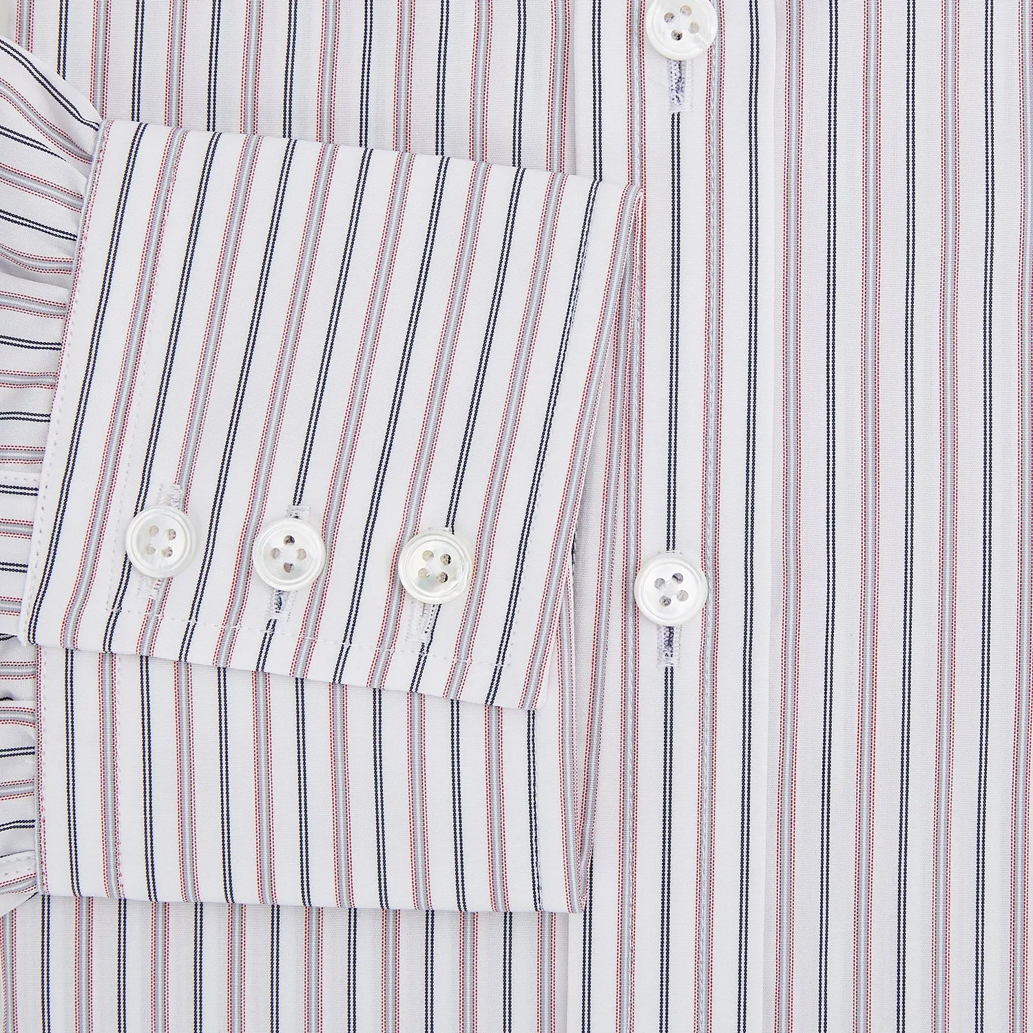 Red Multi Stripe Mayfair Shirt sold by Turnbull & Asser product image thumbnail 4