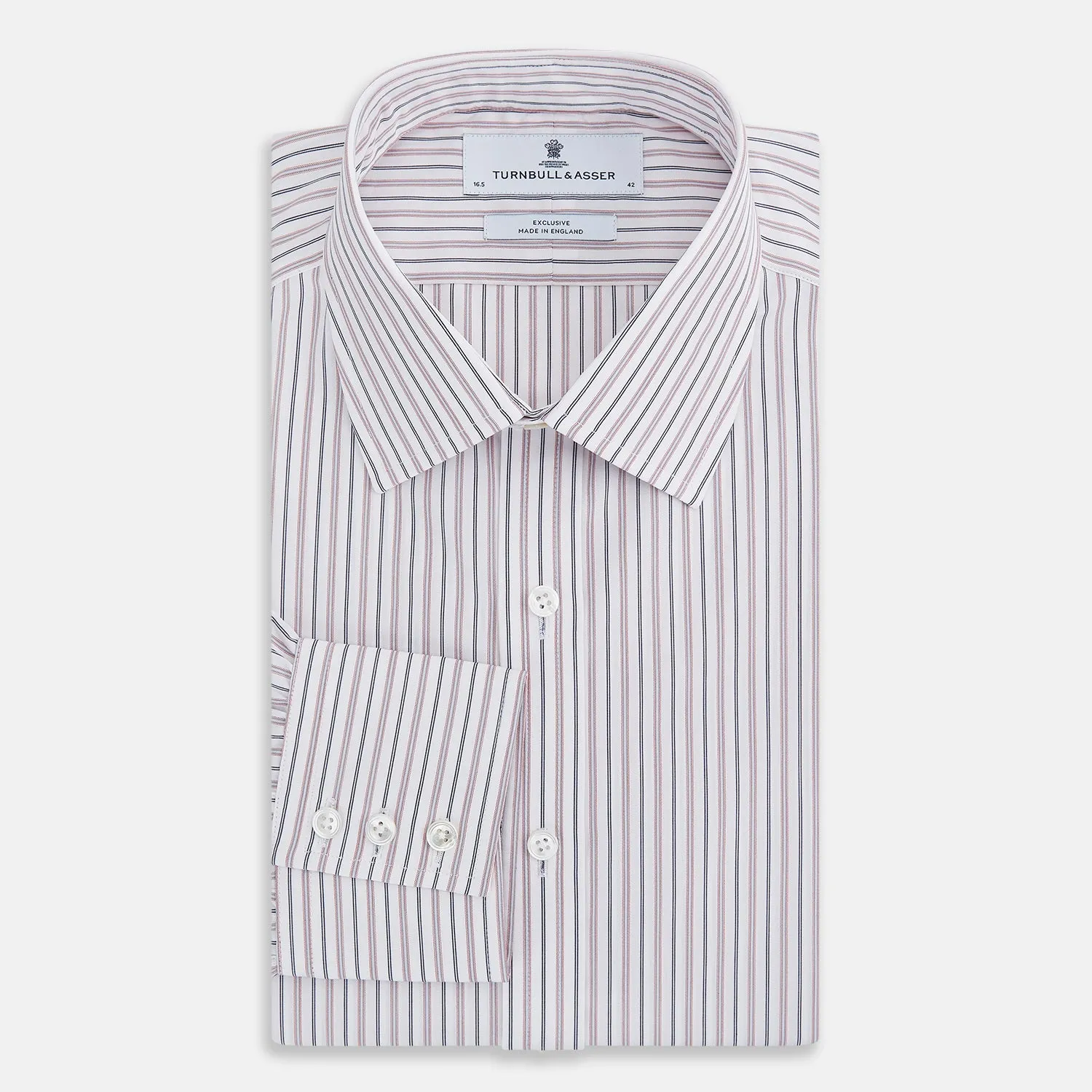 Red Multi Stripe Mayfair Shirt sold by Turnbull & Asser product image thumbnail 5