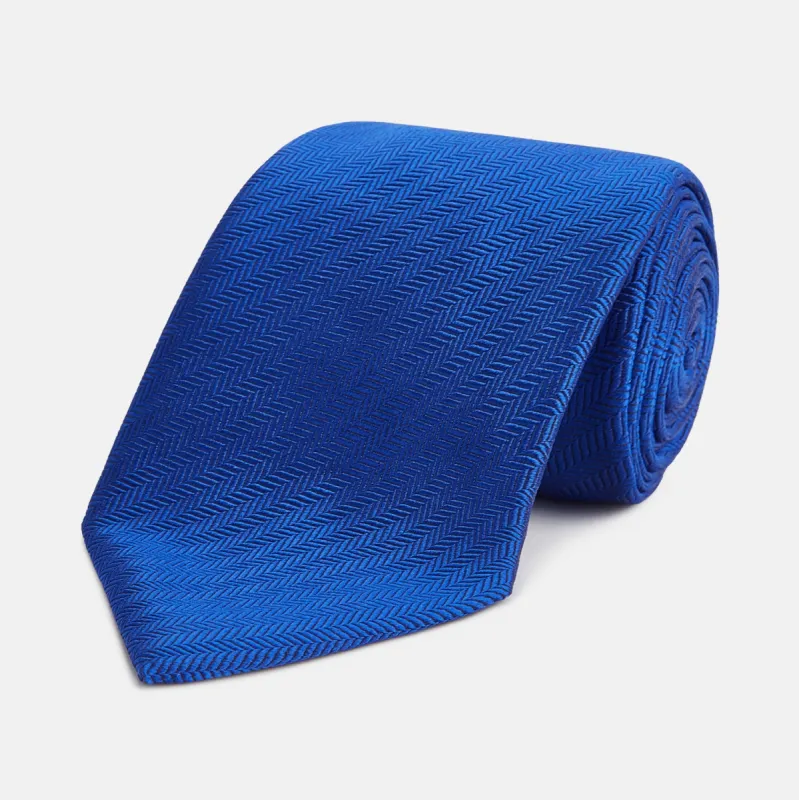 PLAIN HERRINGBONE CRUISE TIE sold by Turnbull & Asser