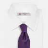 HORIZONTAL TWILL PLUM TIE sold by Turnbull & Asser