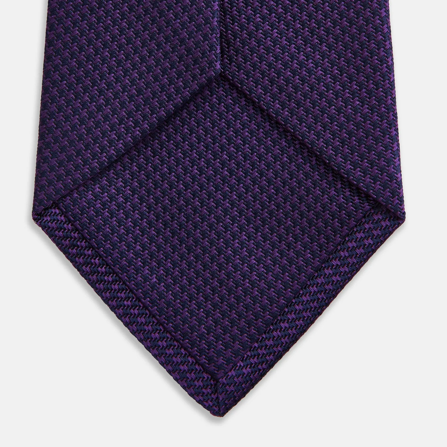 HOUNDSTOOTH NAVY PLUM TIE sold by Turnbull & Asser product image thumbnail 4