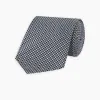 White and black houndstooth Woven Silk Tie sold by Turnbull & Asser