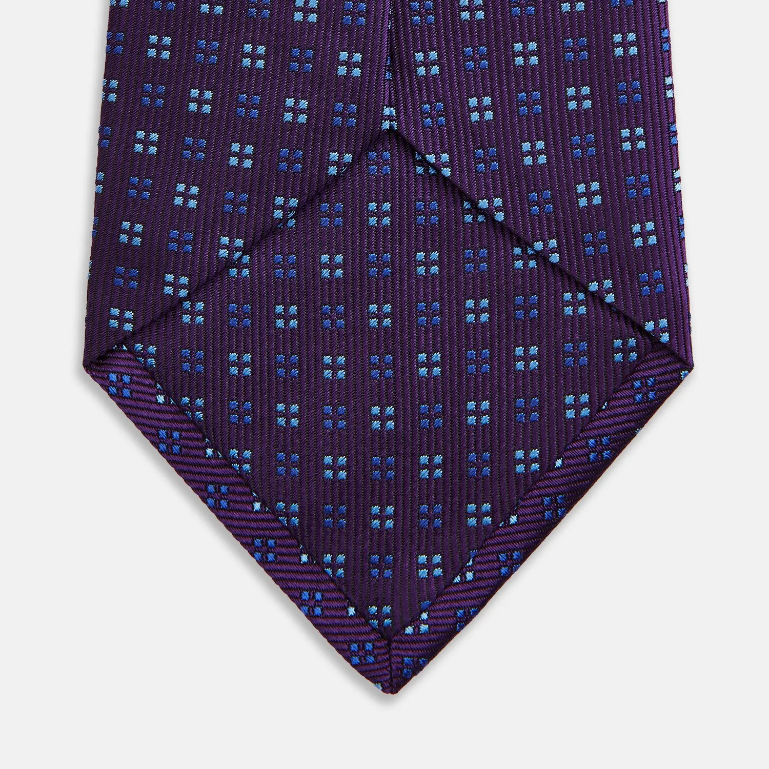 MINI SQUARE SPOT PLUM BLUE TIE sold by Turnbull & Asser product image thumbnail 4