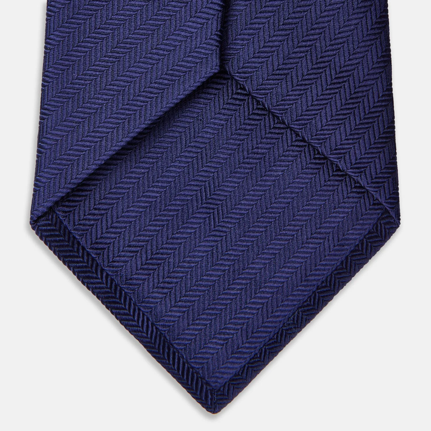 PLAIN HERRINGBONE NAVY TIE sold by Turnbull & Asser product image thumbnail 3