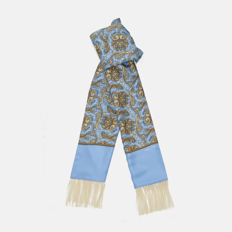 <div>Large Paisley Cashmere Backed Scarf with Wrap Tassels</div> sold by Turnbull & Asser