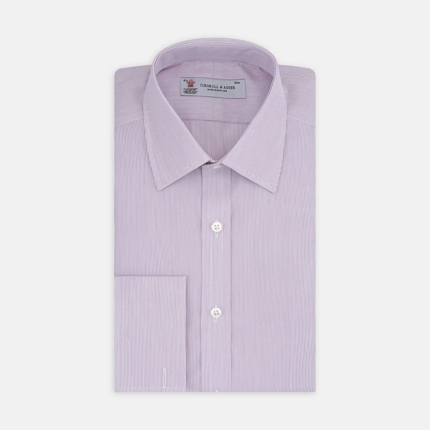 Hair Stripe Poplin Classic Fit Shirt with T & A Collar sold by Turnbull & Asser