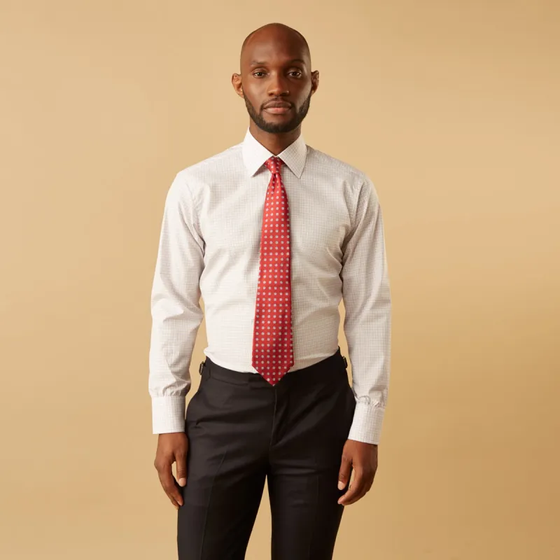 Red Multi Check Regular Fit Mayfair Shirt sold by Turnbull & Asser