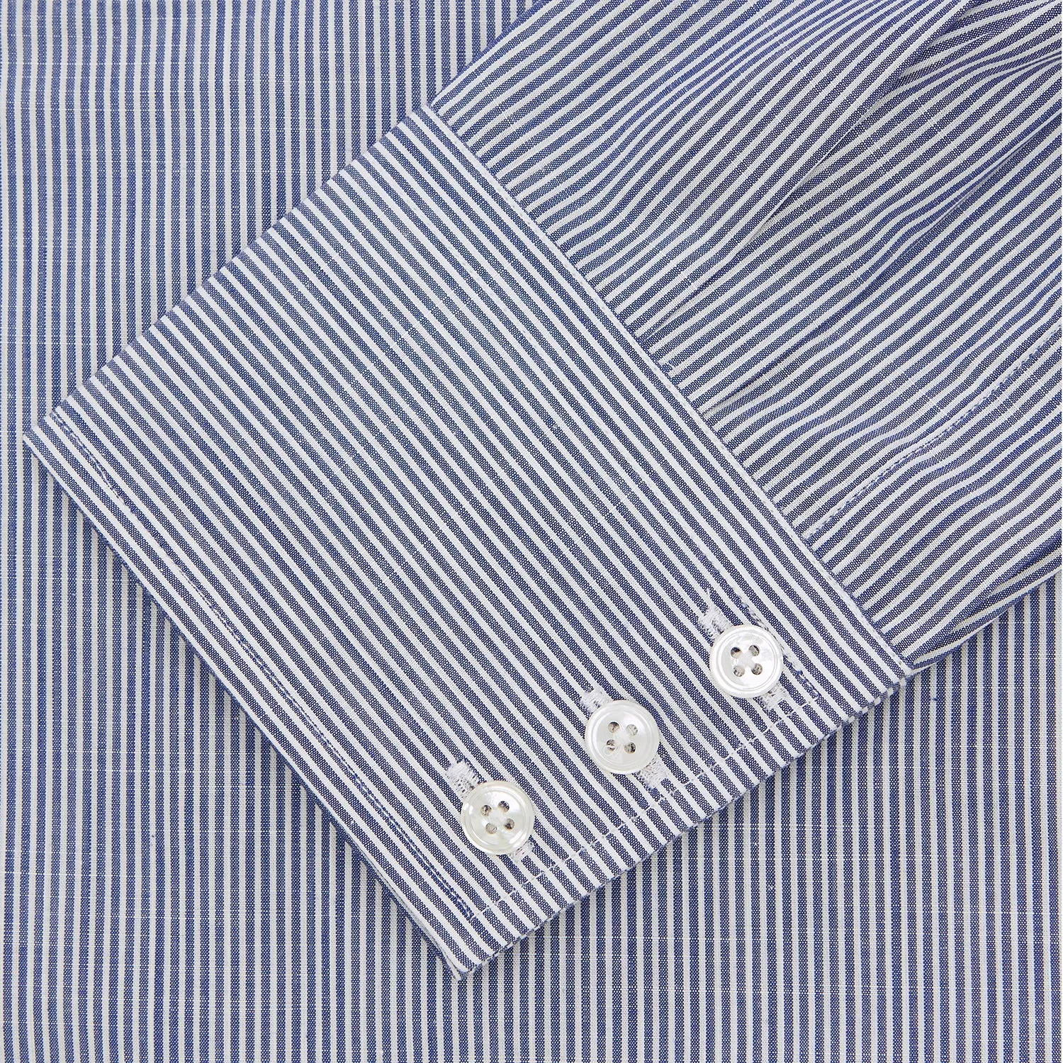Navy and White Bengal Stripe Tailored Fit Shirt sold by Turnbull & Asser product image thumbnail 2