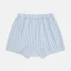 Blue Multi Stripe Godfrey Boxer Shorts sold by Turnbull & Asser