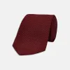 7 fold Grenadine Silk Plain Tie sold by Turnbull & Asser