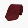 7 fold Grenadine Silk Plain Tie sold by Turnbull & Asser