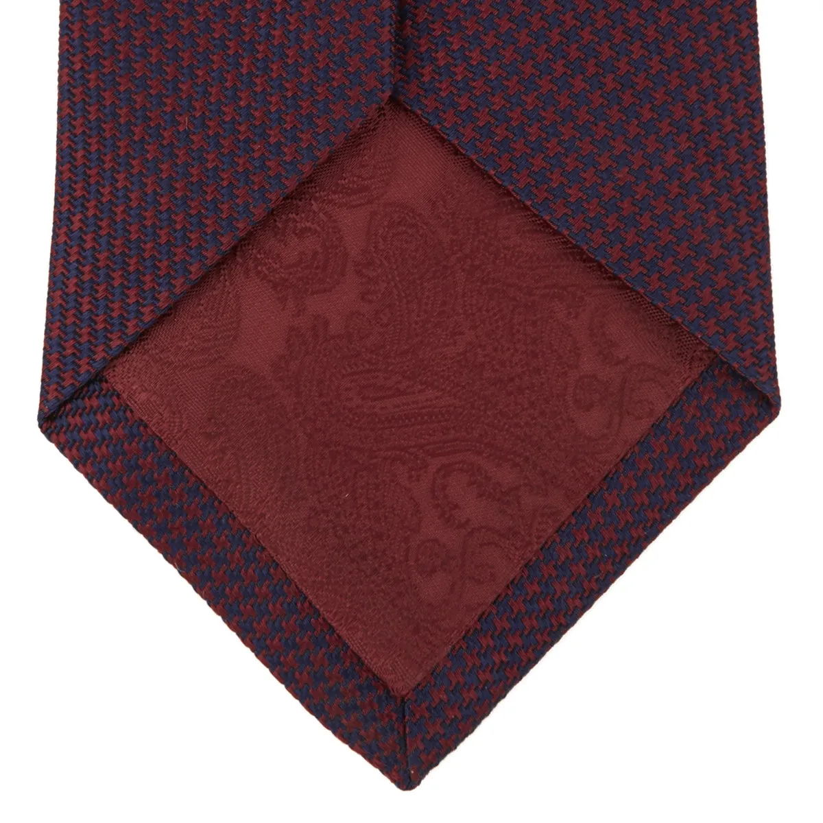 Burgundy Houndstooth-Silk Tie sold by Turnbull & Asser product image thumbnail 3