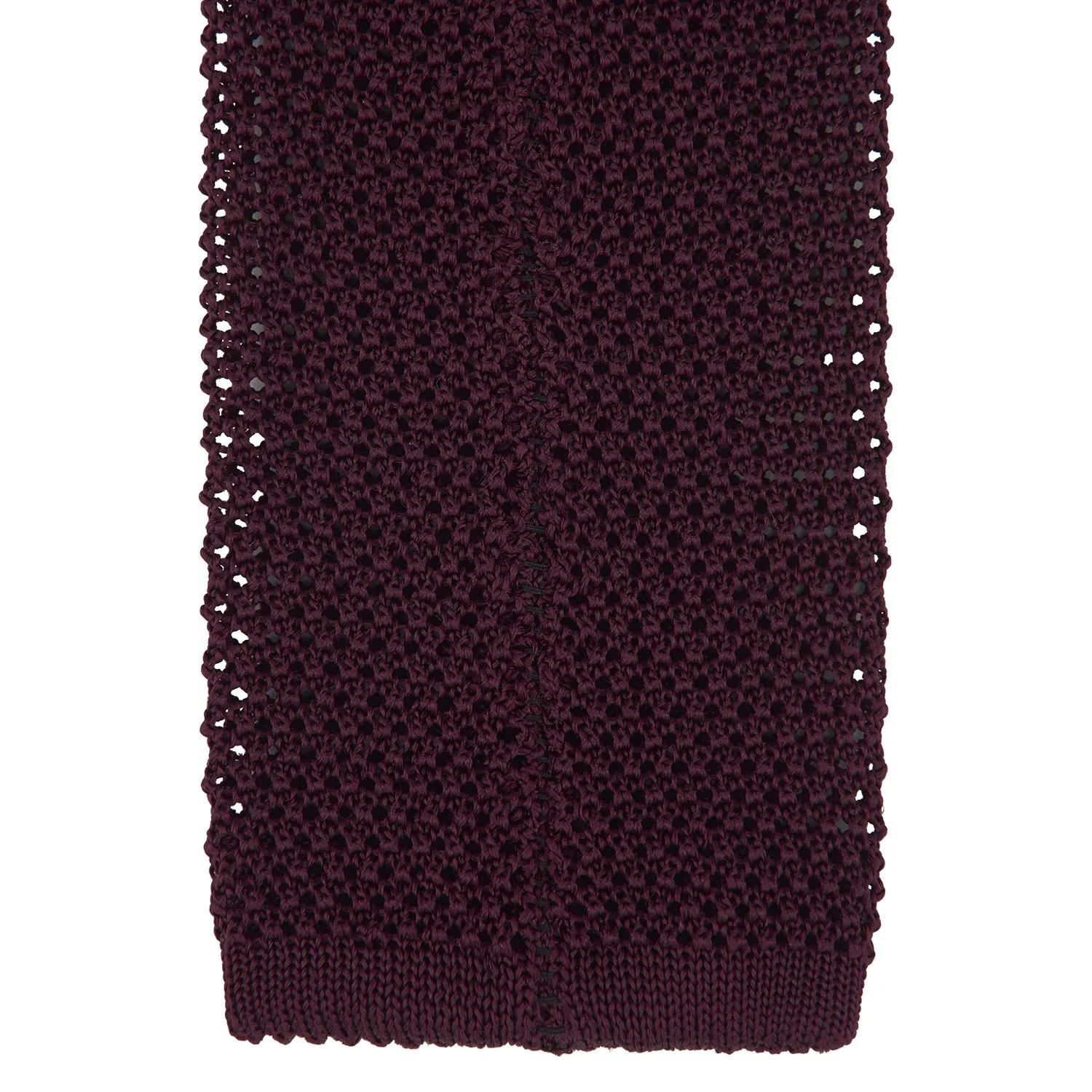<div>Burgundy Knitted Silk Tie</div> sold by Turnbull & Asser product image thumbnail 4