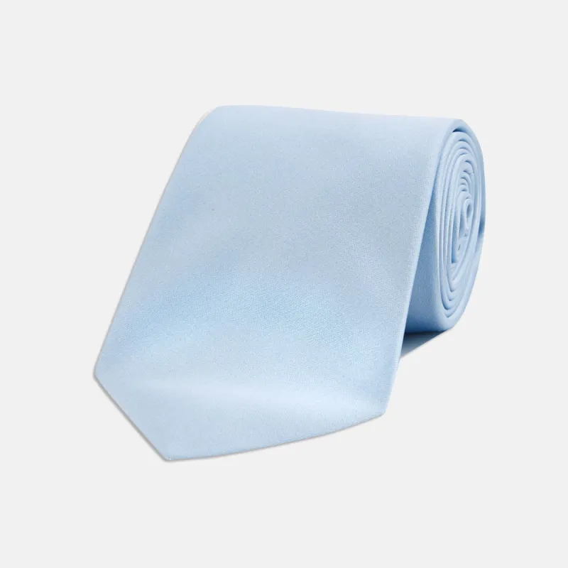 Plain Woven Satin Silk Tie sold by Turnbull & Asser