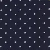 White and Navy Spot Printed Silk Tie sold by Turnbull & Asser