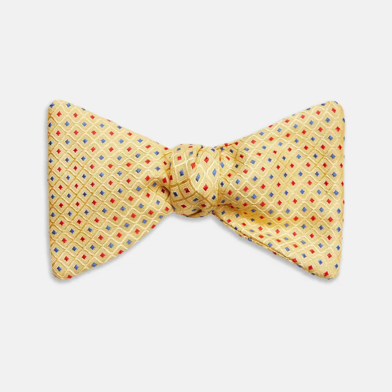 Yellow Thistle Petersham Double End Bow Tie sold by Turnbull & Asser