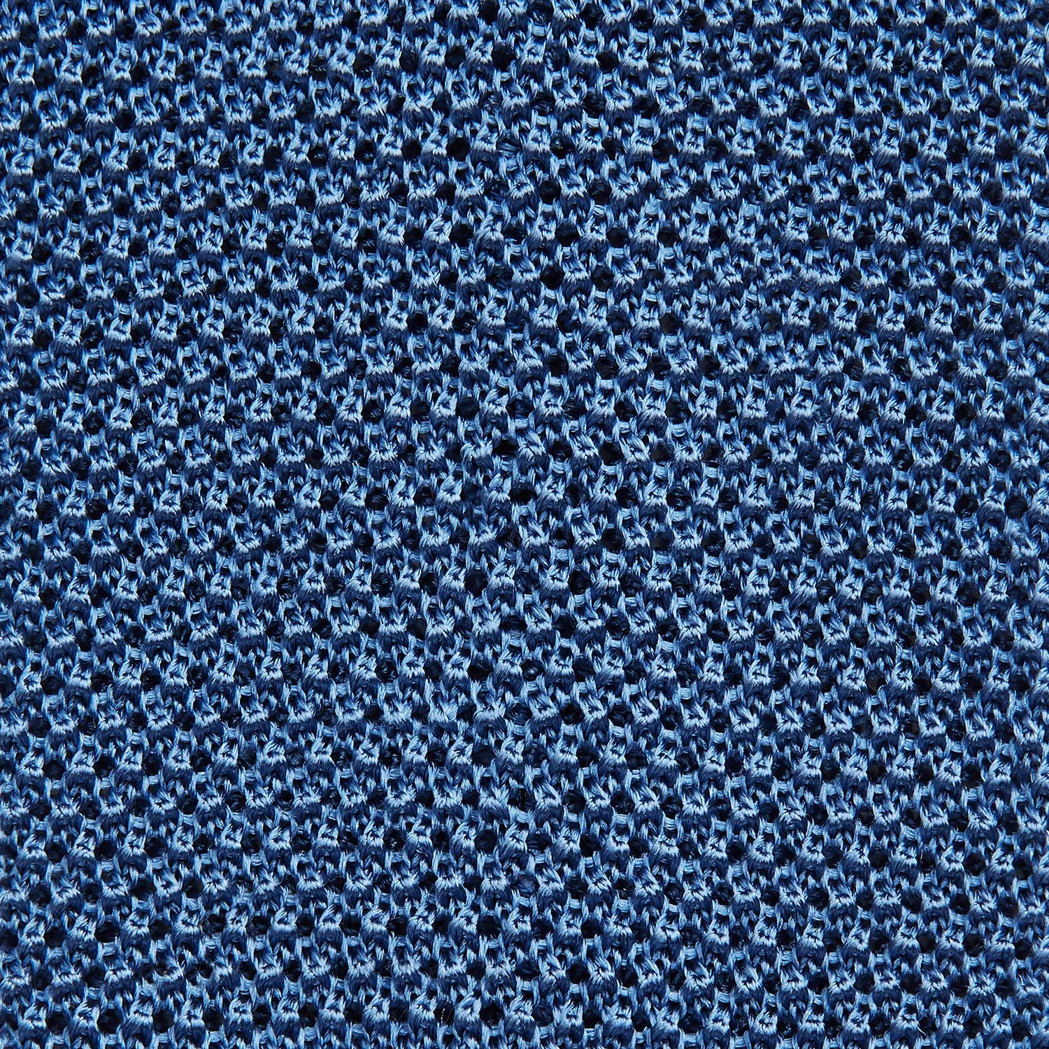KNITTED MID BLUE SILK PLAIN TIE sold by Turnbull & Asser product image thumbnail 3