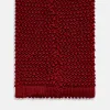 KNITTED RED SILK PLAIN TIE sold by Turnbull & Asser