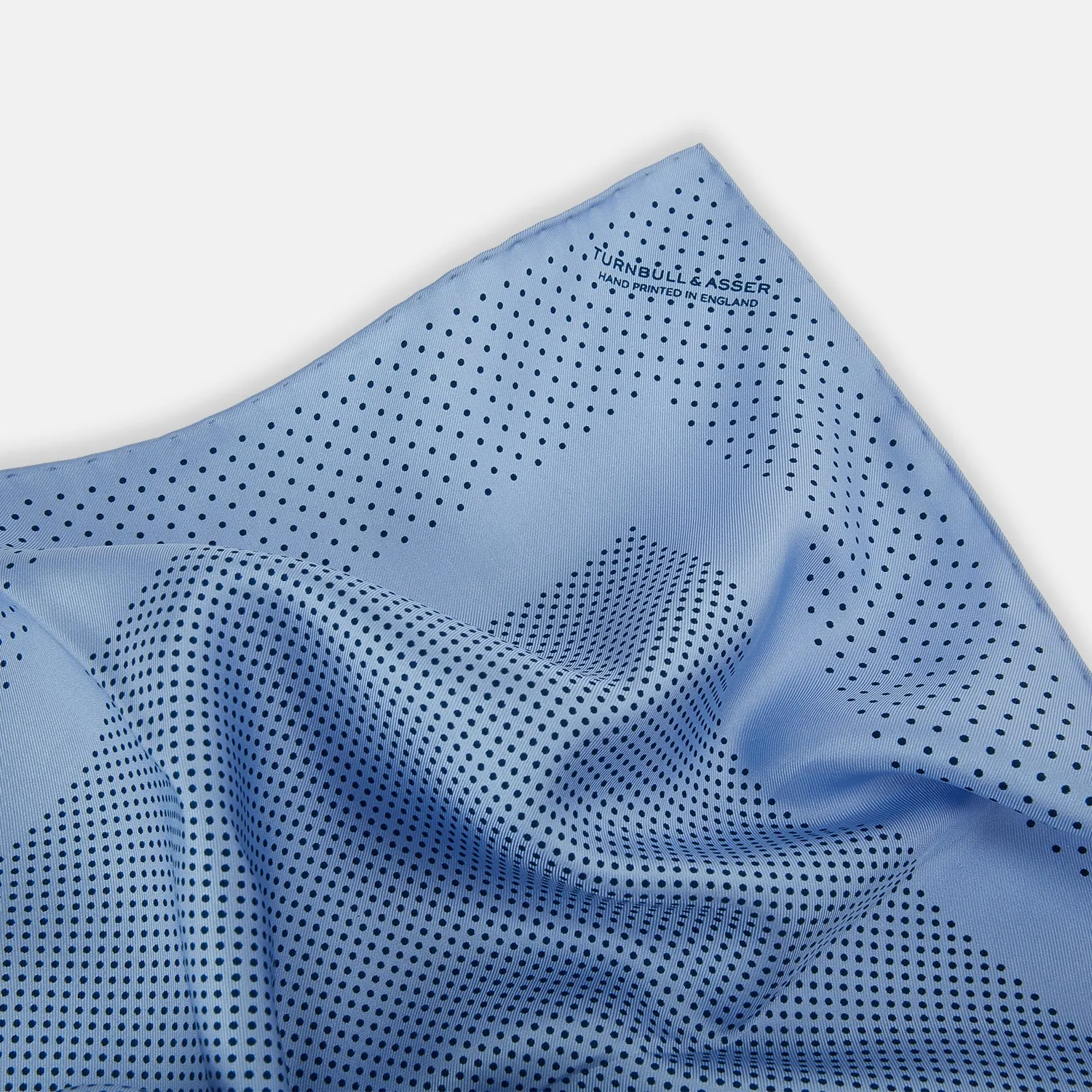 Pale Blue Dot Silk Pocket Square sold by Turnbull & Asser product image thumbnail 2
