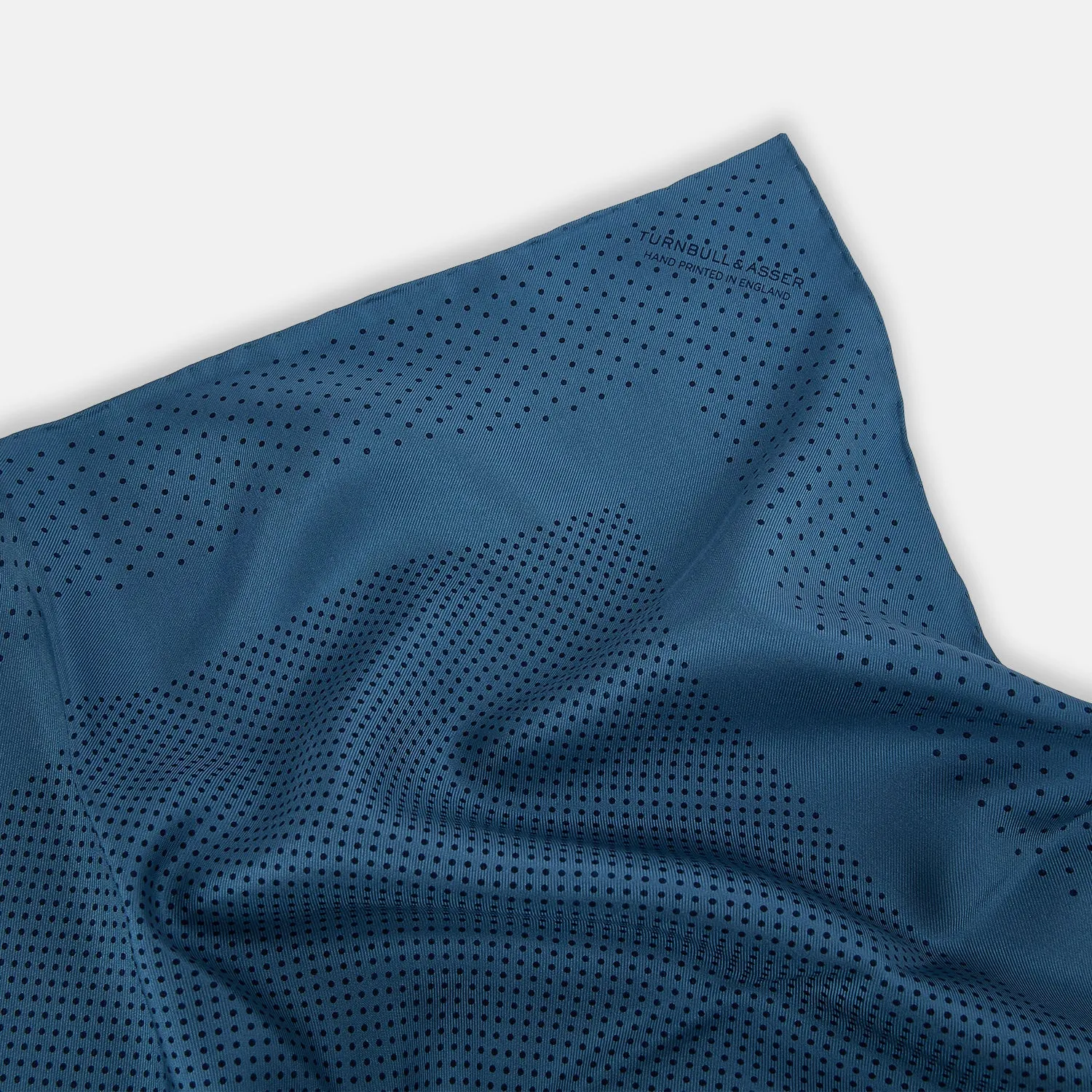 Blue Dot Silk Pocket Square sold by Turnbull & Asser product image thumbnail 2