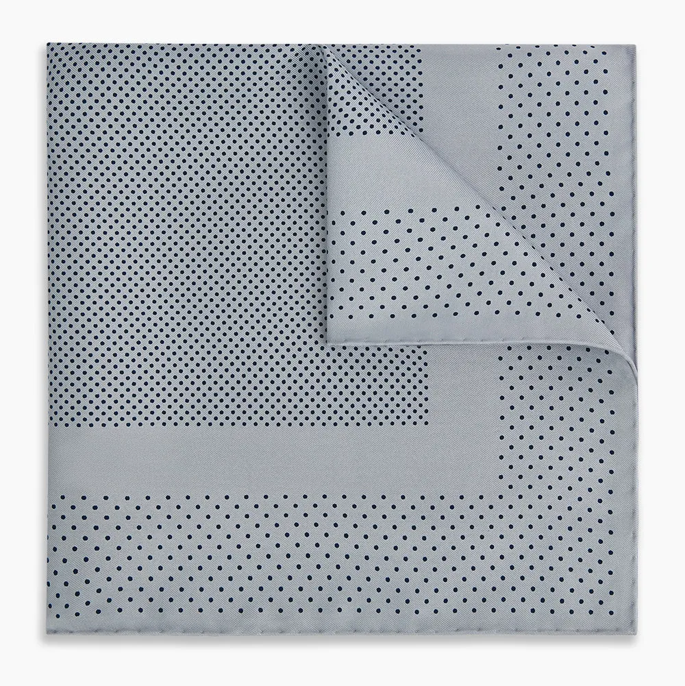 Grey Dot Silk Pocket Square sold by Turnbull & Asser product image thumbnail 5