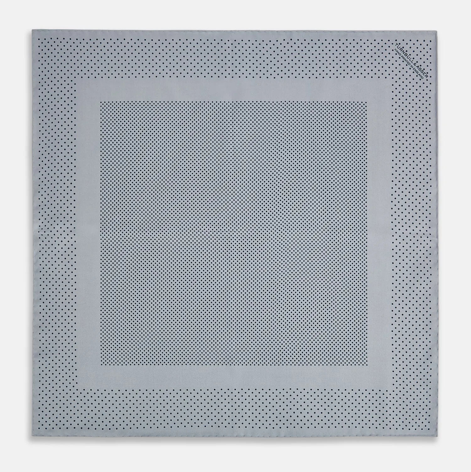 Grey Dot Silk Pocket Square sold by Turnbull & Asser product image thumbnail 4