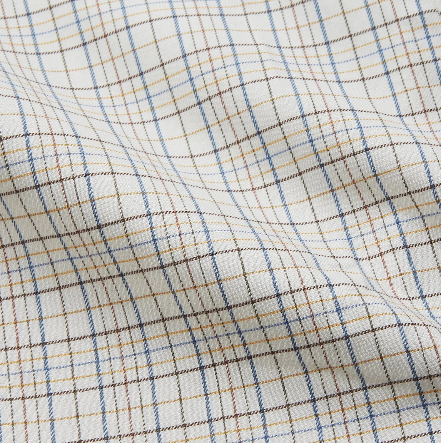 Brown Multi Check Cotton-Cashmere Gown sold by Turnbull & Asser product image thumbnail 4