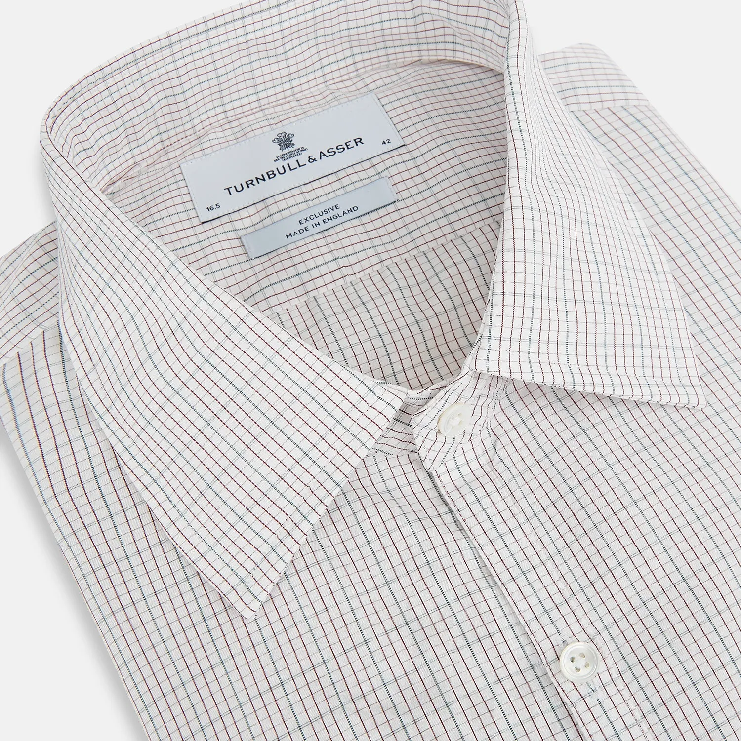 BURGUNDY AND GREEN DOUBLE GRID CHECK WESTMINSTER SHIRT sold by Turnbull & Asser product image thumbnail 2