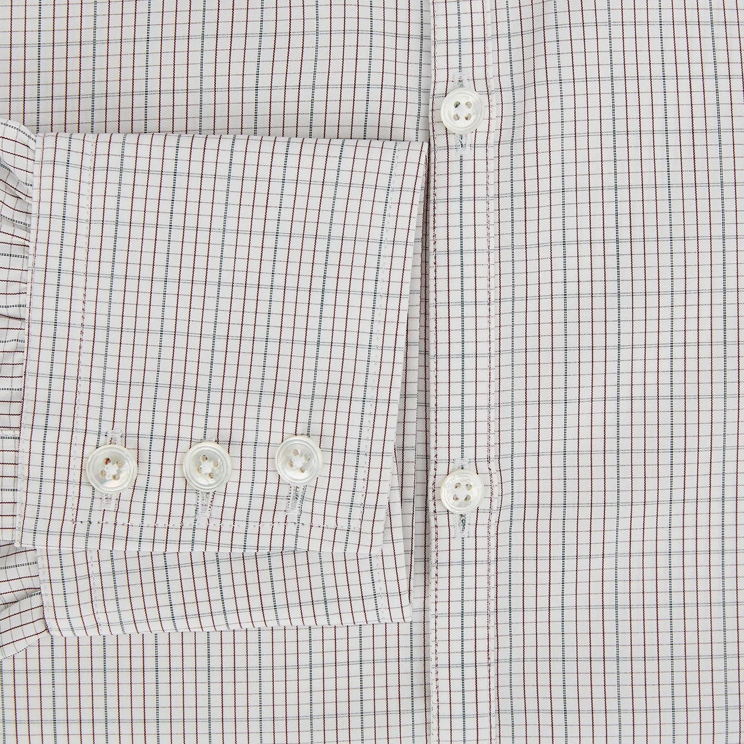 BURGUNDY AND GREEN DOUBLE GRID CHECK WESTMINSTER SHIRT sold by Turnbull & Asser product image thumbnail 4