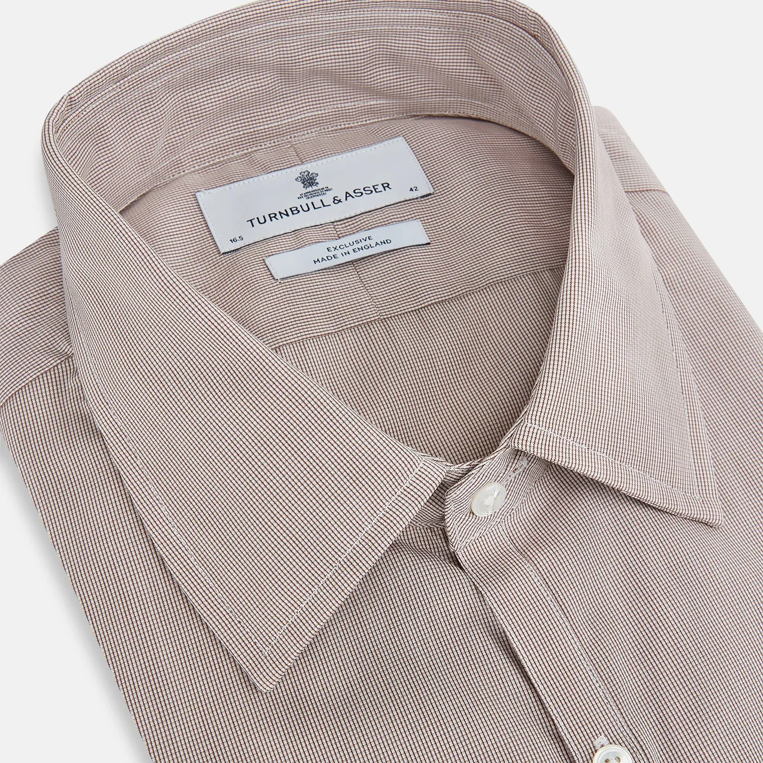 BROWN MICRO GRAPH CHECK WESTMINSTER SHIRT sold by Turnbull & Asser product image thumbnail 2