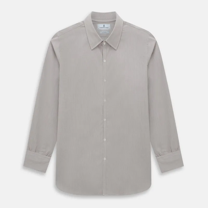 BROWN MICRO GRAPH CHECK WESTMINSTER SHIRT sold by Turnbull & Asser